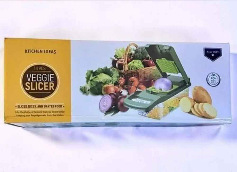 14-in1 pcs Vegetable Chopper Dicer with Storage Container - NEW